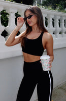 Worn Out High Support Sports Bra Black