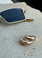 Twin Flame Ring Set Gold