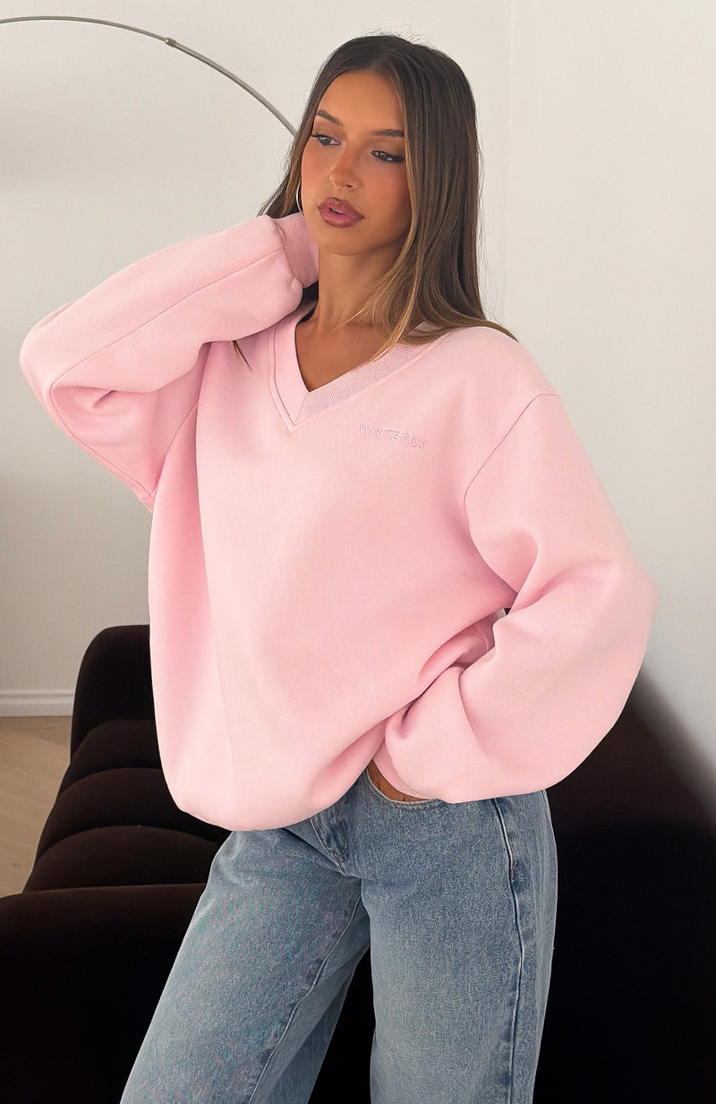 Give You A Break V Neck Oversized Sweater Posy