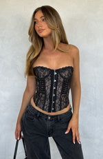 Girl In Mind Bustier Black