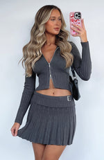 Never Change Mini Skirt Charcoal