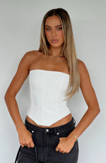 Let It Go Strapless Bustier White
