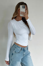 All My Love Long Sleeve Top White