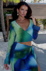 Coral Cove Wrap Top Costa Verde