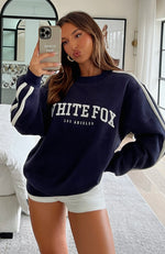Rest And Recovery Oversized Sweater Navy