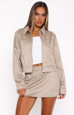 Born In The USA Suede Jacket Beige