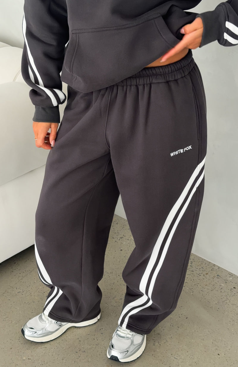 We Both Know Barrel Leg Sweatpants Charcoal