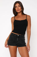 Remi Denim Shorts Black Acid