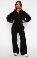 Test Drive Wide Leg Sweatpants Black