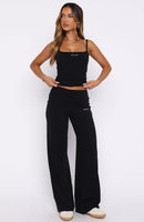 Core Strengths Wide Leg Pants Black
