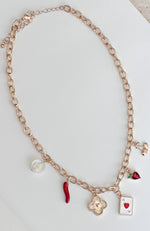 Jamie Necklace Gold/Red