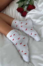 Lazy Days Socks White