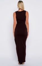 Don't Want To Be Apart Maxi Dress Dark Chocolate