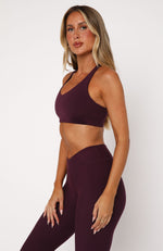 Stamina High Support Sports Bra Plum