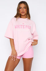 Gave You My Time Oversized Tee Pink
