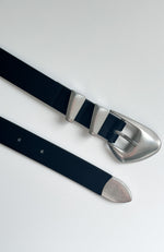 Malcolm Belt Black/Vintage Silver