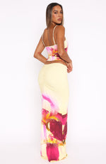 Ex Best Friend Maxi Skirt Lemon Spritz