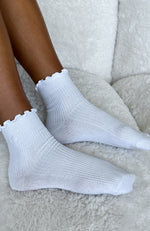 Me Time Socks White