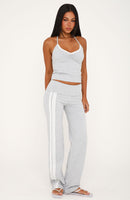 Wandering Off Fold Over Pants Grey Marle
