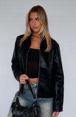 Cool City Life Pu Jacket Black