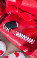 Next Level Strap Keychain Red/White