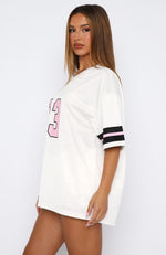 Friday Night Lights Oversized Jersey White/Pink