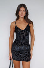 Next In Line Mini Dress Black