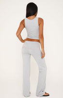 Pillow Talk Club Straight Leg Pants Grey Marle
