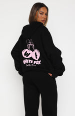 Feel The Love Oversized Hoodie Black