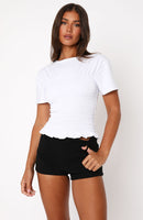 Took Control Ruched Top White