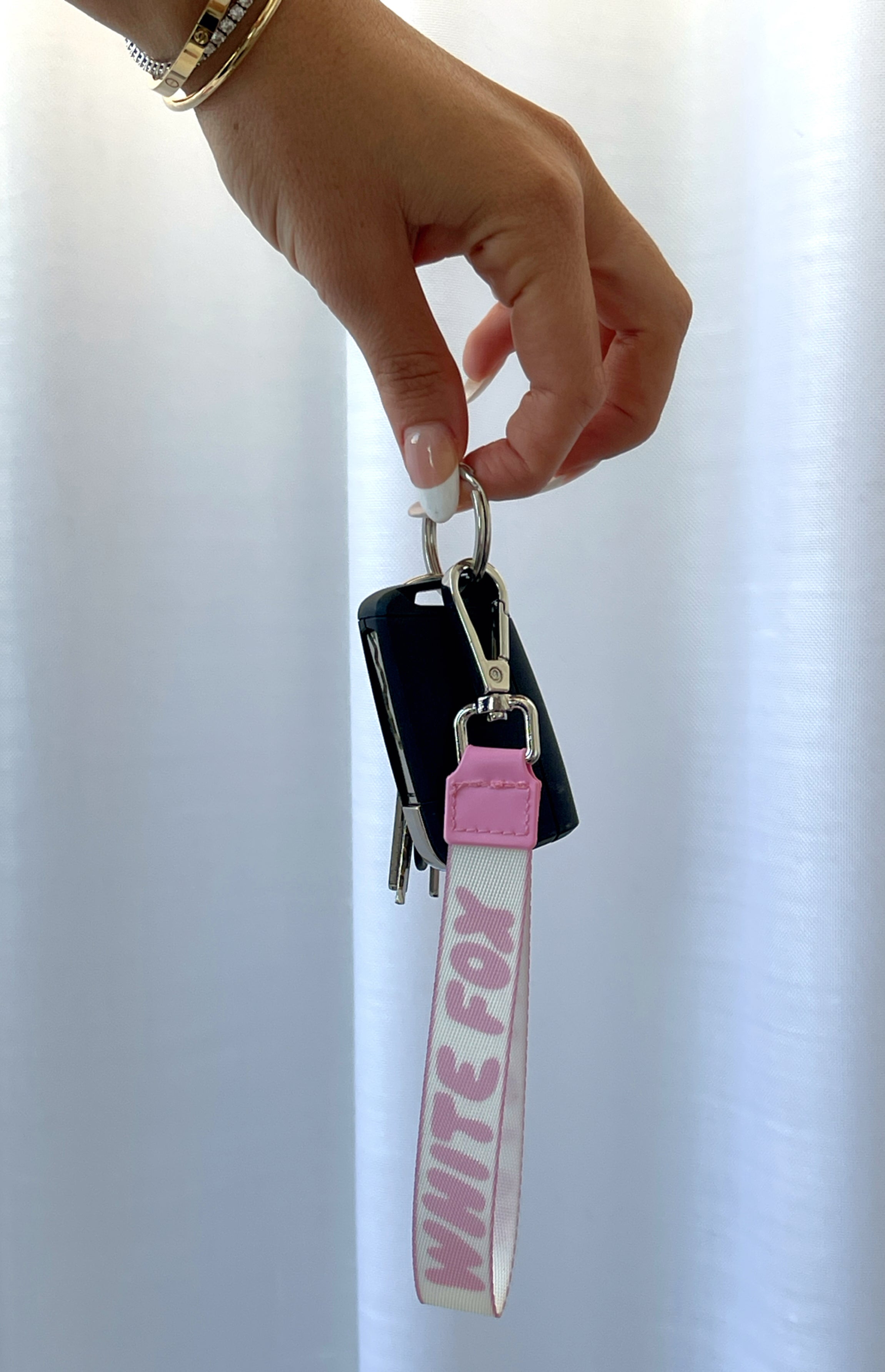 Next Level Strap Keychain Pink | White Fox Boutique