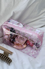 Late Notice Cosmetic Case Clear/Pink