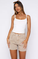 Maddy Denim Shorts Sesame