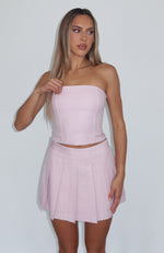 Not Your Girl Strapless Bustier Baby Pink