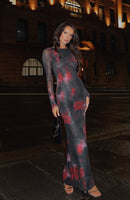 No Halo Long Sleeve Maxi Dress Noir Kisses