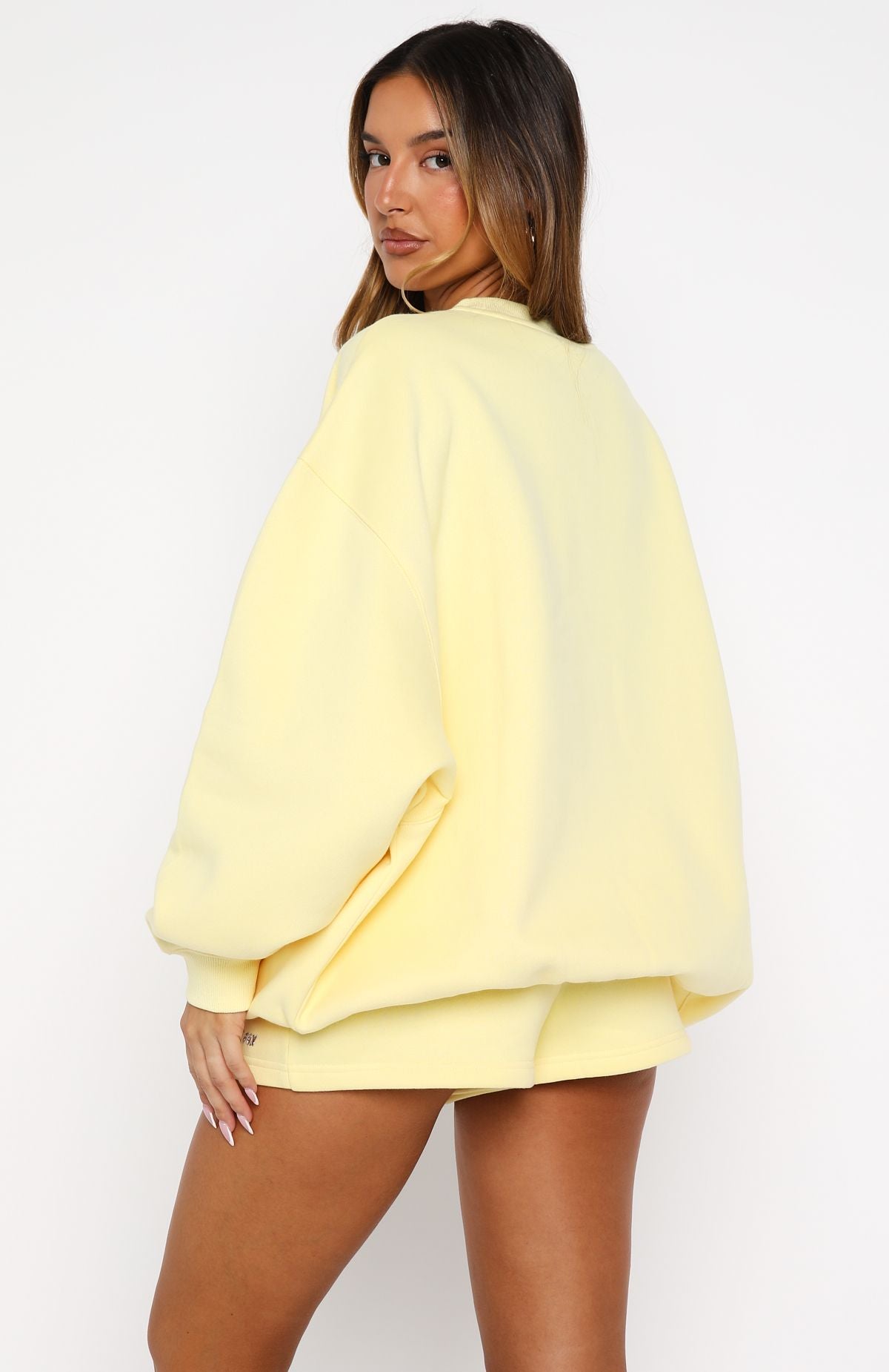 Test Drive Oversized Sweater Lemon | White Fox Boutique