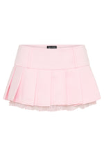 The Old Days Pleated Mini Skirt Pink