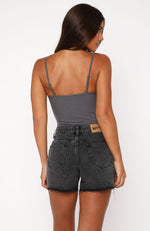 Nobody But Me Bodysuit Charcoal