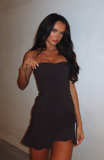 Parisian Dream Strapless Mini Dress Chocolate