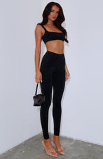 Running Late Embellished Pants Black