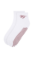 Pilates Princess Grip Socks White/Berry