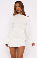 Moment For Life Long Sleeve Mini Dress Cream