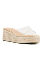 Rayna Platform Slides Natural Woven