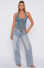 Truth In The Lie Bustier Steel