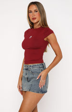Everyday Hero Short Sleeve Top Wine