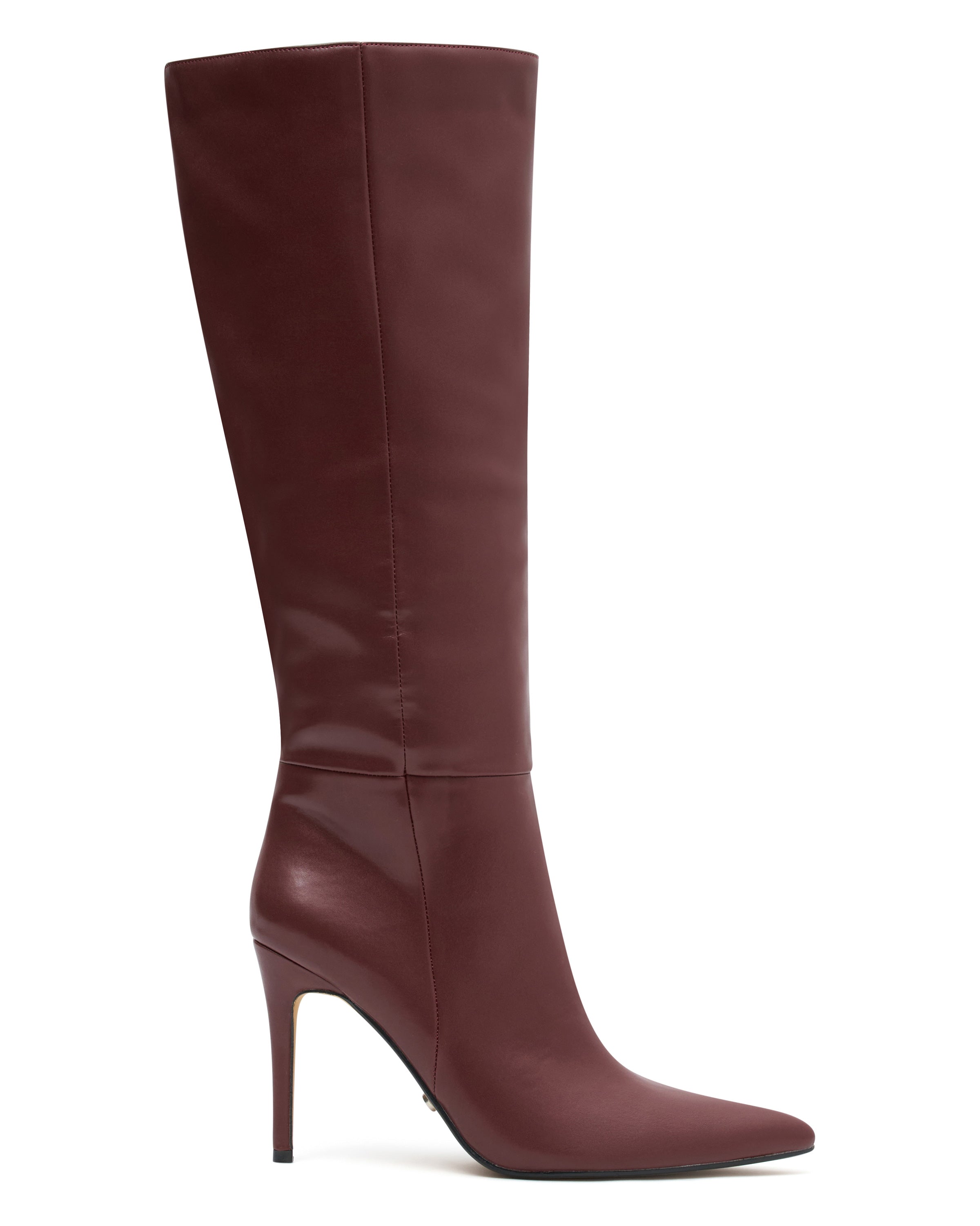 Run Away With Me Knee High Boots Burgundy White Fox Boutique