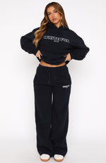 Don't Lose Me Wide Leg Sweatpants Navy