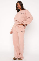 In The Desert Wide Leg Sweatpants Desert Pink