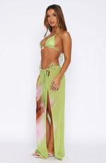 Paradise Palms Maxi Skirt Citrus Bloom
