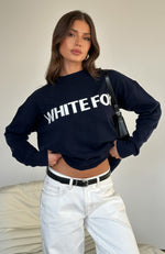 Set Me Free Knit Sweater Navy